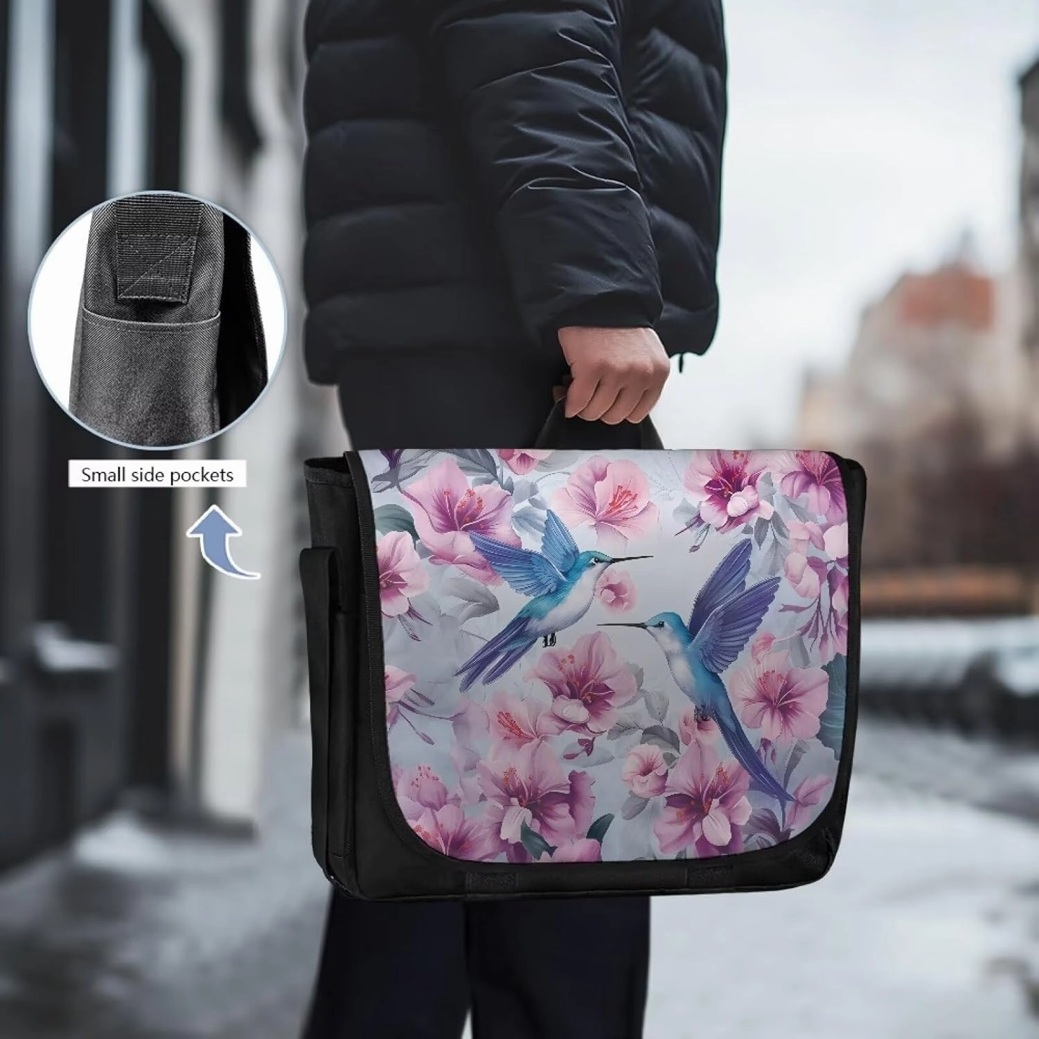 Women Vintage Flap Crossbody Bag Classic Large Messenger Bag Travel Shoulder Handbag Men Portable Laptop Satchel