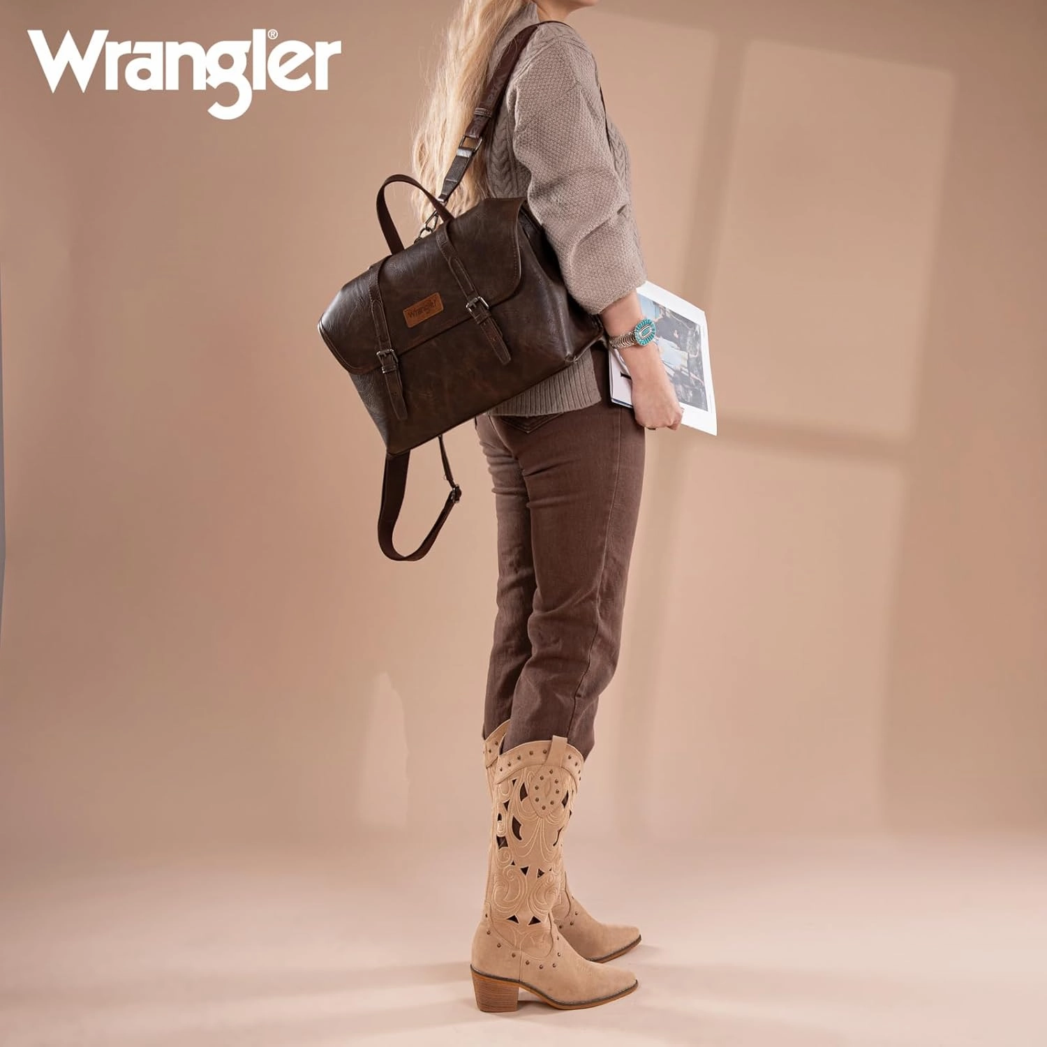 Wrangler Backpack Purse for Women Convertible Briefcase Messenger Bag