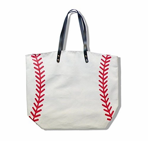 X.Sem Foldable Baseball Softball Tote Bag Canvas Oversized Beach Totes Durable Trave Handbag 22''
