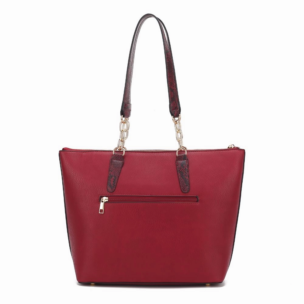 Ximena Vegan Leather Womens Tote Bag with matching Wristlet Wallet- 2 pieces