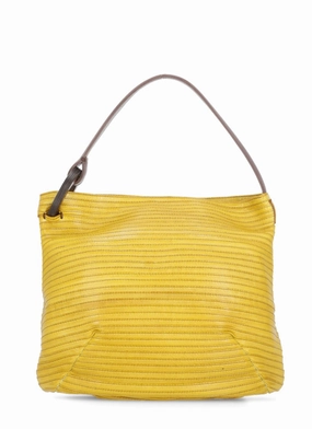 Yellow Leather Shoulder Bag