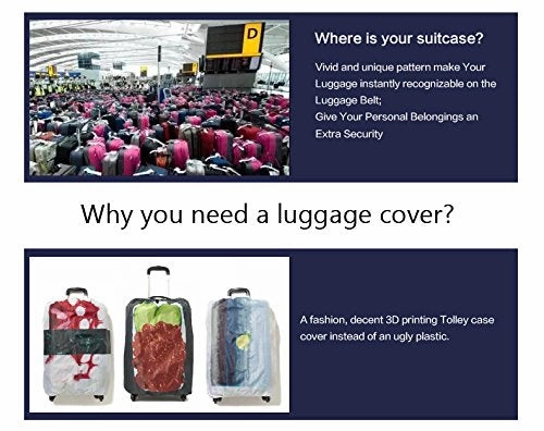 Youngerbaby 3D Flag Spandex Travel Suitcase Elastic Luggage Protective Covers 18"-30"