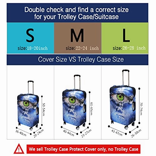 Youngerbaby 3D Flag Spandex Travel Suitcase Elastic Luggage Protective Covers 18"-30"