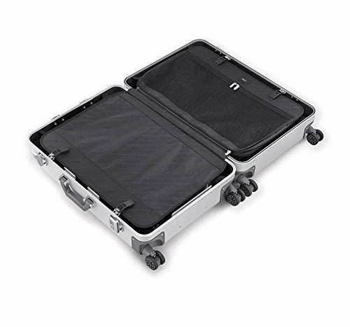 Zero Halliburton Classic Aluminum 2.0 26" 4 Wheel Spinner Travel Case (Silver)