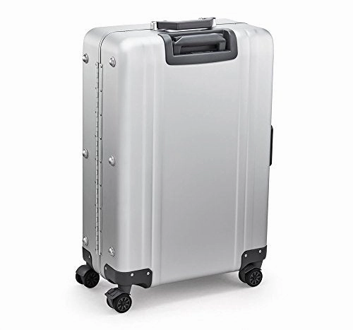 Zero Halliburton Classic Aluminum 2.0 26" 4 Wheel Spinner Travel Case (Silver)