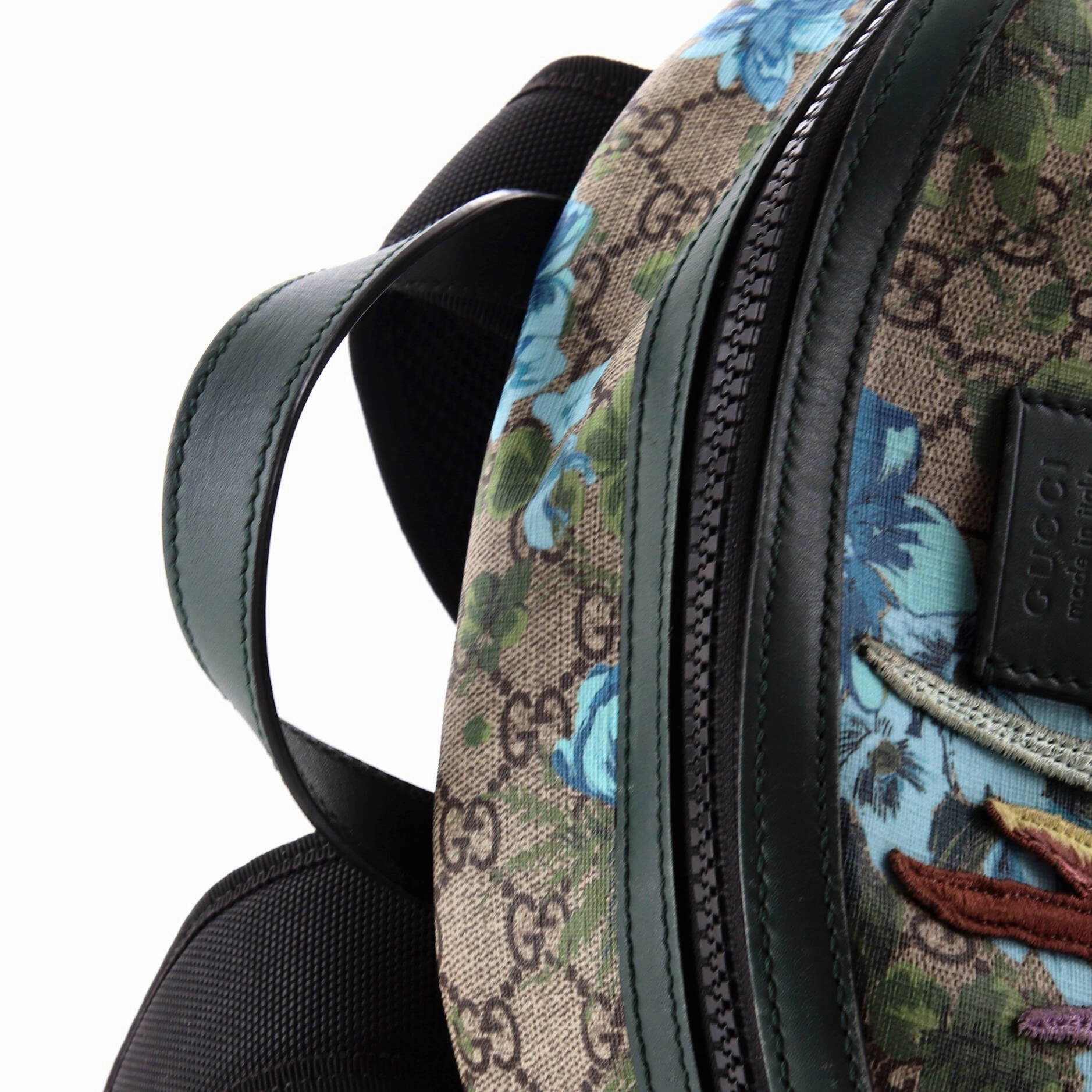 Zip Backpack Embroidered Printed GG Coated Canvas Medium