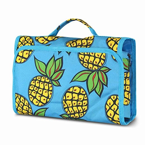 Zodaca Travel Hanging Cosmetic Toiletry Organizer Carry Bag, Pineapple