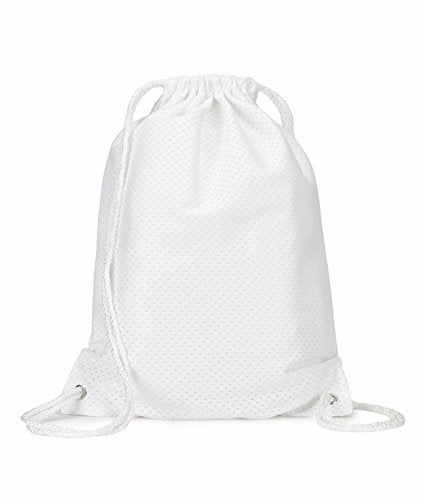 Zuzify Jersey Mesh Drawstring Sport Backpack. Km0102 Os White