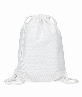 Zuzify Jersey Mesh Drawstring Sport Backpack. Km0102 Os White